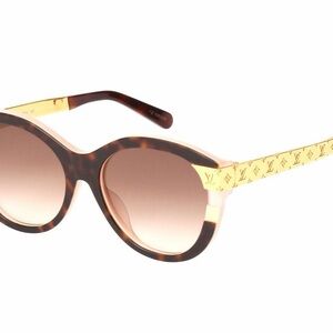 Louis Vuitton petite soupçon Sunglasses with Gold and pink Details !RARE color!